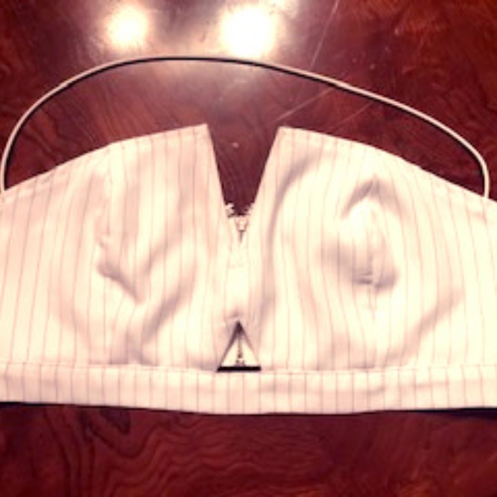 Rehab Halter Striped  Crop Top.